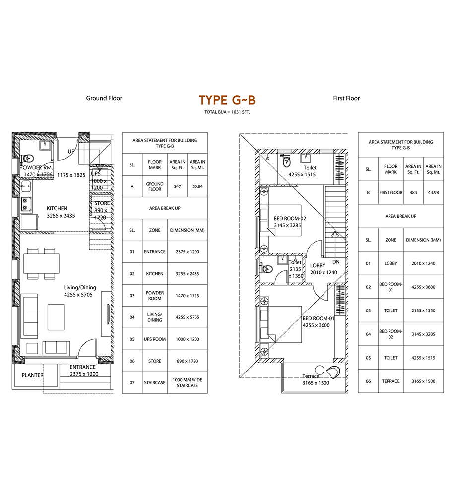 LE Floor Plan Type G-B